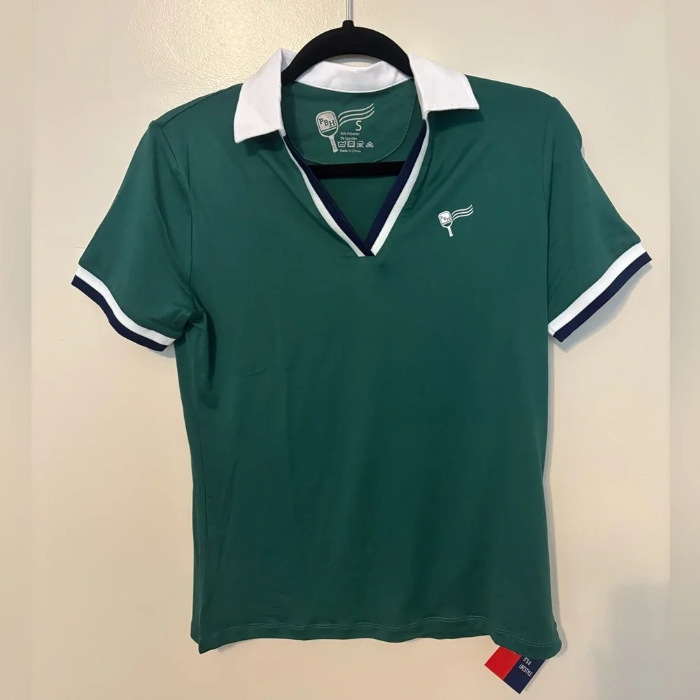 Women's Retro Pickleball Polo Performance Shirt Small NWT - Picture 2 of 8